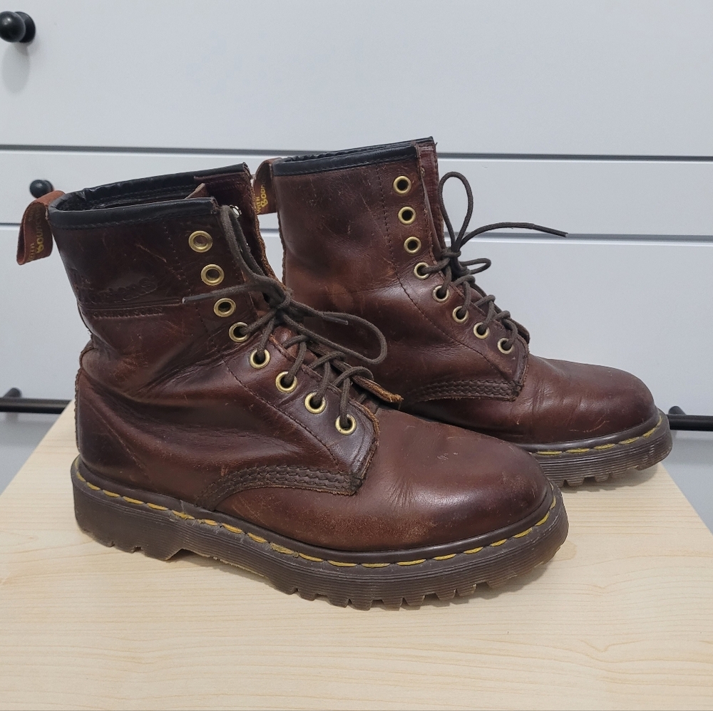 Vintage Dr. Martens 1460 Crazy Horse Leather Boots